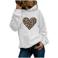 thumbnail image 2 of kayannuo Womens Tops Long Sleeve Shirts Fall Womens Casual Hoodies Jumper Tops Ladies Leopard Print Sweatshirt Blouse Tee White, 2 of 4