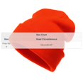 thumbnail image 2 of Zylanna Men's Knit Beanie, Stretchy Warm Loose Fit Solid Color Slouchy Winter Skull Cap for Skiing Running Street Daily Wear Orange, 2 of 4