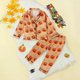 thumbnail image 3 of EWODOS-Conjunto de pijamas de Halloween para niños y niñas, ropa de dormir con estampado de calabaza, Tops de manga larga con botones, pantalones largos, traje de salón de 2 piezas, 3 of 3