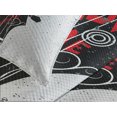 thumbnail image 4 of Ambesonne Guitar Quilted Bedspread Set 3 Pcs, Blues Pop Hard Rock, Queen Size, Vermilion Black White, 4 of 5