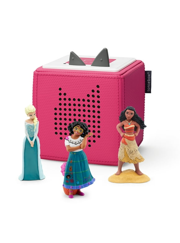 Tonies Disney Toniebox Audio Player Bundle with Elsa, Moana, and Mirabel, Multicolor, Weight: 3 lbs