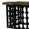 thumbnail image 2 of Benzara Reclaimed Wood Top Wall Shelf with Spool Design, Brown and Black, 2 of 3