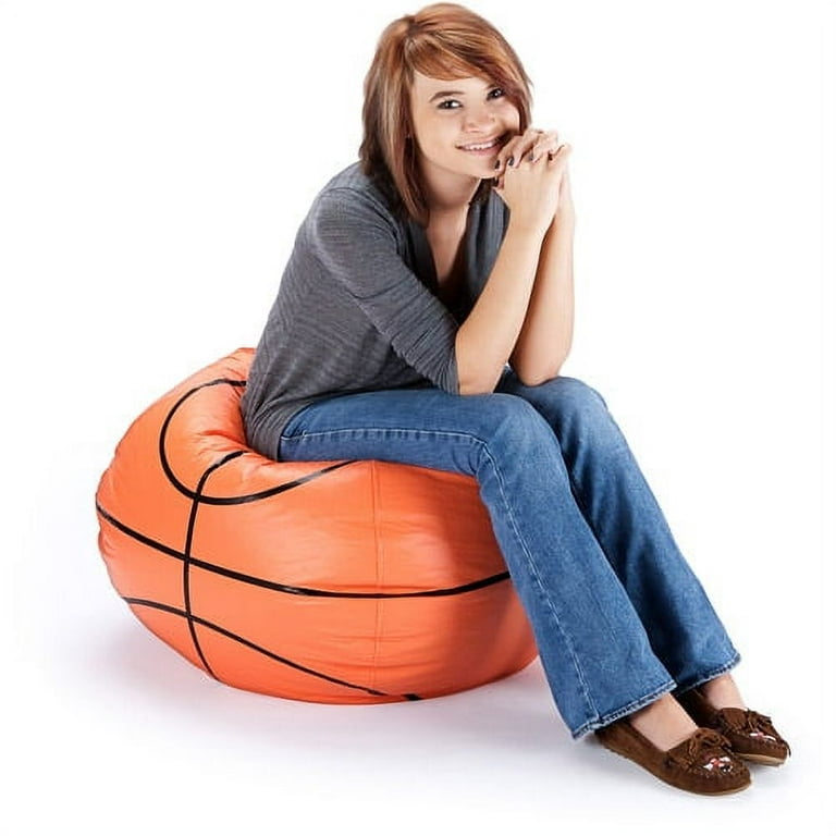 ACEssentials 96 Round Vinyl Bean Bag Basketball Orange Walmart