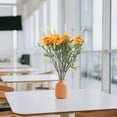 thumbnail image 5 of Latrodar Simulated Flowers Five Blossoms Home Decor Vase Flower Arrangement Outdoor Wedding Gardening Decoration Fake Flowers Household Items for New Home Orange Plastic, 5 of 6