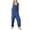 Blue jumpsuits for women, variant on Wycnly Womens Jumpsuits Casual Plus Size Cotton Linen Strap Long Jumpsuits Overalls with Pocket Trendy Solid Square Neck Sleeveless Maxi Summer Rompers Black s