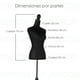 thumbnail image 4 of Maniqui Torso FemeninoDama Mujer Afelpado Tripie Ajustable Arcoshop HEA1121AZA121, 4 of 6