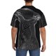 thumbnail image 3 of Balery Geometric Lines Dog Art Camisa Casual de Manga Corta con Botones para Hombre, Texturizada, Estilo Cubano, para Playa, Verano-4X-Large, 3 of 5