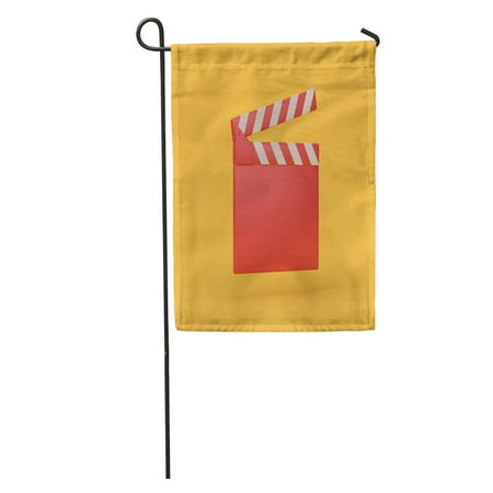 KDAGR Yellow Action 3D Red Movie Cinema Slate Cartoon Rendering Entertainment Garden Flag Decorative Flag House Banner 12x18