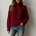 thumbnail image 2 of XUNKUSGA Womens Turtleneck Sweater Classic Solid Color Chunky Knit Pullover Sweaters Loose Casual Long Sleeve Fall Winter Tops Soft Warm Cozy Sweaters for Women Daily Wear,Size S, 2 of 7