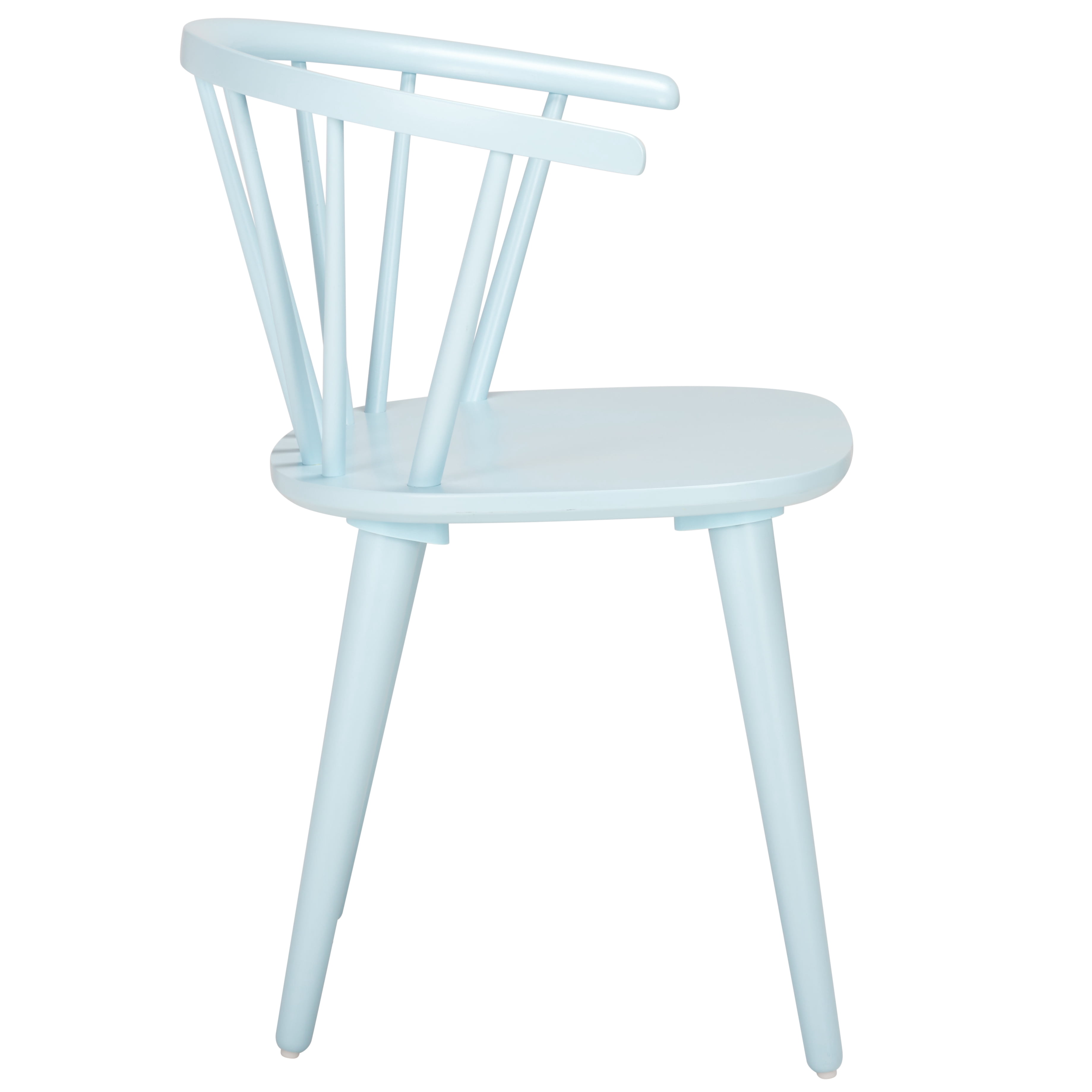 SAFAVIEH Blanchard Contemporary Wood Solid Dining Bistro Chair, Pale Blue (Set of 2)