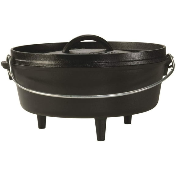Lodge L10CO3 Cast Iron Camp Dutch Oven, 4-Quart