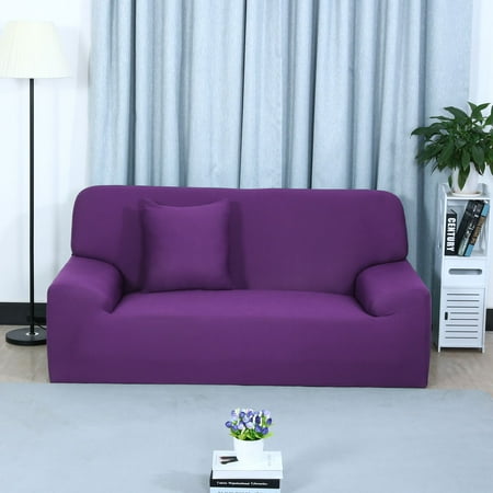 Stretch Chair Sofa Covers Couch Slipcover Purple 4seater Stretch Chair Sofa Covers Couch Slipcover Purple 4seater