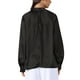thumbnail image 3 of INSPIRAR CHIC Blusas Elegantes de Manga Larga de Satén de Seda para Mujeres V Cuello M Negro, 3 of 6