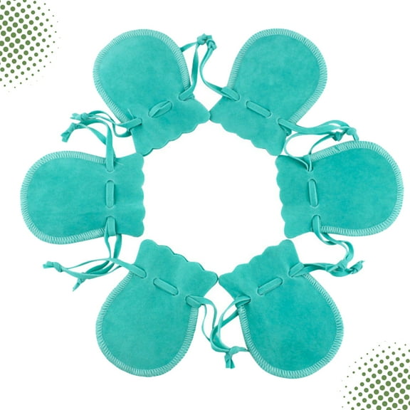 LITINKIMI 6Pcs Small Velvet Pouches Flannel Material for Jewelry Storage and Christmas Party 2.8x3.5in