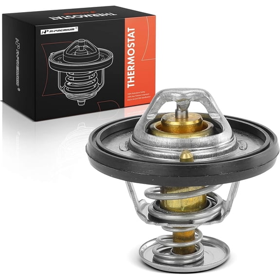 A-Premium Engine Coolant Thermostat with O-ring Compatible with Ford F-150, F-250, F-350 Super Duty, Explorer, E-150 & Lincoln Navigator & Chevrolet W3500 Tiltmaster & Mercury Cougar & Jeep DJ5