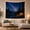 Milky Way Camp, variant on Milky Way Above Evergreen Forest, Serene Celestial for Astronomy Fans, Starry Forest Decor, Housewarming Gift, Tapestry Wall Hanging for Bedroom and Living Room