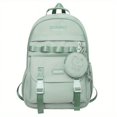 thumbnail image 5 of 1pc Fashion Trendy Casual Backpack, Large Capacity Versatile Bag, Simple Solid Color Backpack With Cute Bear Patten Coin Purse, Preppy Versatile Bag, 5 of 5