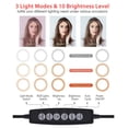 thumbnail image 3 of Ring Light VLOG Essentials LED RGB a todo color de 20 cm con trípode, 3 of 8