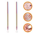 thumbnail image 3 of Cuticle Pusher 2Pcs For Manicure Tools Cuticle Removal Multi Colored 13X0.3Cm Stainless Steel For Salon Use, 3 of 8
