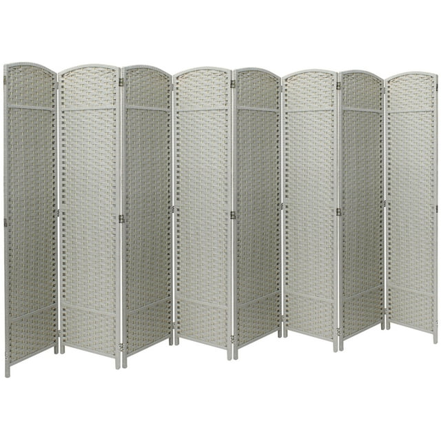 Room Divider Privacy Screen, 6 ft. Tall Extra Wide Foldable Panel Partition Wall Divider, Double Hinged Room and Folding Privacy Screens Beige