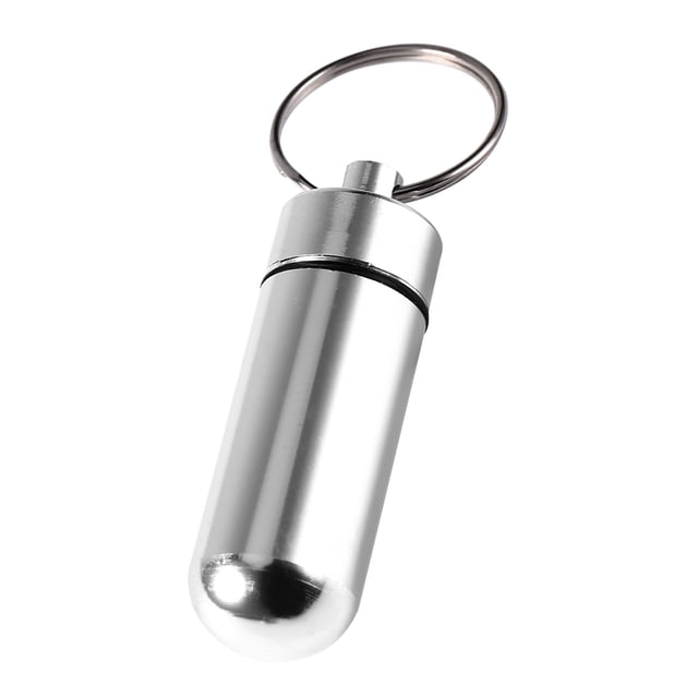 Mini Pastillero De Aluminio Portátil, Llavero, Estuche De Almacenamiento De Medicina Impermeable