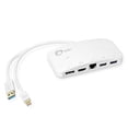 thumbnail image 1 of SIIG Mini-DP Video Dock with USB 3.0 LAN (White) - Mini DisplayPort to HDMI or DisplayPort, 2-Port USB hub with 1 Gigabit Ethernet Port for Macbooks, Surface Pros, and More (JU-H30212-S1), 1 of 5