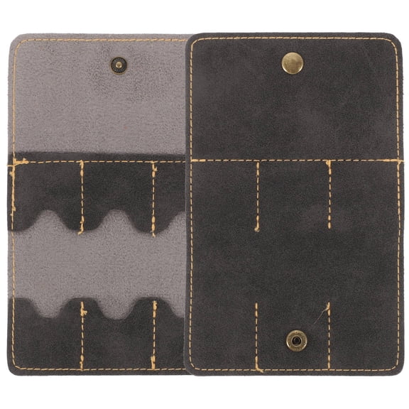 ETEREAUTY 2-Pack PU Guitar Pick Holder Case, Black, Lightweight and Storage Bag for Guitar Accessories