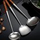 thumbnail image 3 of 2x Wok Spatula And Ladle,skimmer Ladle Tool Set, 17inches Spatula For Wok, 304 Stainless Steel Wok, 3 of 5