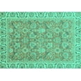 thumbnail image 1 of Ahgly Company Machine Washable Indoor Rectangle Abstract Turquoise Blue Modern Area Rugs, 8' x 12', 1 of 4