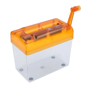 Déchiqueteuse de papier, entièrement transparente design Déchirasseur de papier portable A6 Outil de découpe de papier Simple opération Structure compacte 1L Déchiqueteuse de papier manuel de capacité Mini Déchiqueteuse de main pour