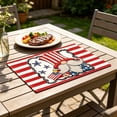thumbnail image 6 of Boovnll 4th of July Placemats Red White Blue Placemats Heat-Proof Place Mats for Memorial Day Patriotic Kitchen Dining Table Party, 4th of July Decorations, 12x18", 6 of 6