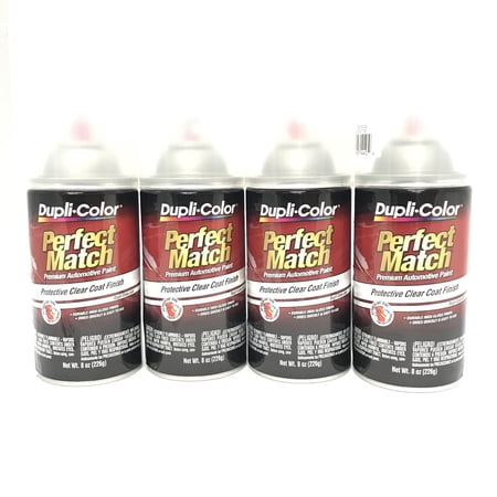 Duplicolor BCL0125-4 PACK Perfect Match Protective CLEAR Top Coat Finish - 8 oz
