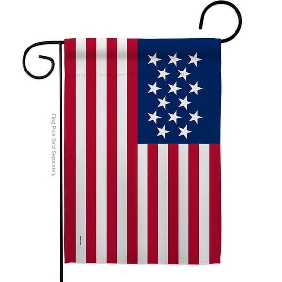 Americana Home & Garden G141100-BO 13 x 18.5 in. United State 1795-1818 American Old Glory Garden Flag with Double-Sided House Decoration Banner Yard Gift