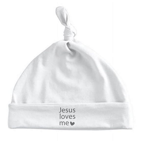Jesus Loves Me Newborn Knotted Hat