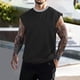 thumbnail image 1 of pstuiky Camisetas sin mangas para hombre, Camiseta deportiva de verano sin mangas con cuello redondo y diseño liso para hombre Camisas de hombre m, 1 of 9
