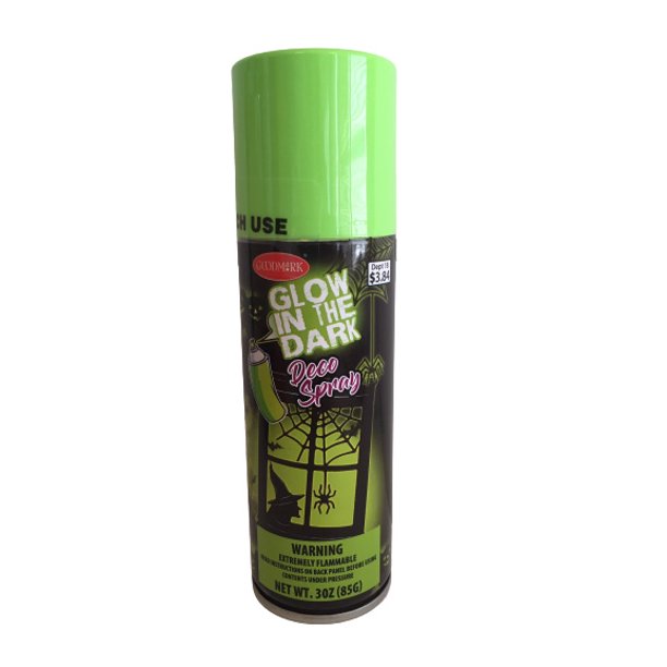 Goodmark Halloween Glow in the Dark Deco Spray, 3oz.