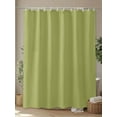 thumbnail image 4 of Sage Green Shower Curtain, Olive Solid Color Waterproof Shower Curtain Set with 12 Hooks Lightweight Washable Fabric Shower Curtains for Bathroom 72x78 Inches, 4 of 6