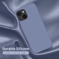 thumbnail image 5 of for iPhone 13 Case, iPhone 14 Case, Silicone Ultra Slim Shockproof Protective Phone Case with [Soft Anti-Scratch Microfiber Lining], 6.1 inch, Lavender Gray, 5 of 13
