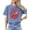 Blue Jean Shirt, variant on Trendy America Shirt for Women & Teens Patriotic Stars and Stripes Cherry Bow Tee Ivory Shirt Adult Small