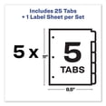 thumbnail image 5 of Print And Apply Index Maker Clear Label Dividers, 5 Color Tabs, Letter, 5 Sets | Bundle of 2 Packs, 5 of 5