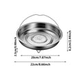 thumbnail image 4 of SIfdSeng Get it Fast Stainless Steels Steamers Insert Steaming Pans with Handle Replacement Vegetable Easy To Use Stainless Steels Food with Handle, 4 of 7