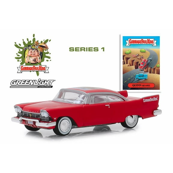1957 Plymouth Belvedere, Garbage Pail Kids- Quinn Quake - Greenlight 54010A/48 - 1/64 scale Diecast Model Toy Car