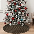 thumbnail image 5 of Rateoe Brown Moroccan Trellis Print Christmas Tree Skirt 30" for Xmas Holiday New Year Party Circle Tree Mat Ornaments Decoration, 5 of 7