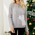 thumbnail image 1 of Suéter Suéteres básicos para mujer Patrón de oso casual Traje de vacaciones con cuello redondo (Gris L) Ygjytge Gris T L para Mujer, 1 of 6