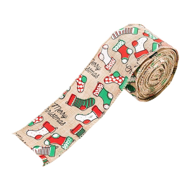 197x2.4inch Cintas navideñas Cinta para regalos Decoración Medias