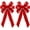 Red/Black, variant on Christmas Tree Topper Large Buffalo Plaid Burlap Red and Black Gift Bow for Xmas Tree Handmade Holiday Party Decorations - 13 x 30 Inch