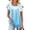 Light Blue, variant on Pohista Women's Tops Casual Workout Shirts Women Cropped Womens Summer Blouses Boho Women's Short Sleeve Tops Dressy Casual