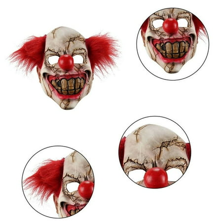 cnmodle scary clown latex full mask Cosplay terrifying masquerade mask ghost Evening