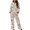 Pink Bow Camo, variant on Yuyamidu Comfortable Pajamas Set for Fall Spring Winter Casual Tredny T-Shirt Sleepwear Pink Bow Camo V Neck Shirt 2PCS Thermal Button PJ Women Athletic Clothing Size XS
