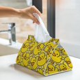 thumbnail image 5 of Tissue Box Cover, Ducky Cartoon Animal Yellow Rectangular Leather Tissue Holder - Tissue Case Facial Paper Organizer for Bathroom, Vanity Countertop, Tabletop, Car, Napkin, 5 of 6